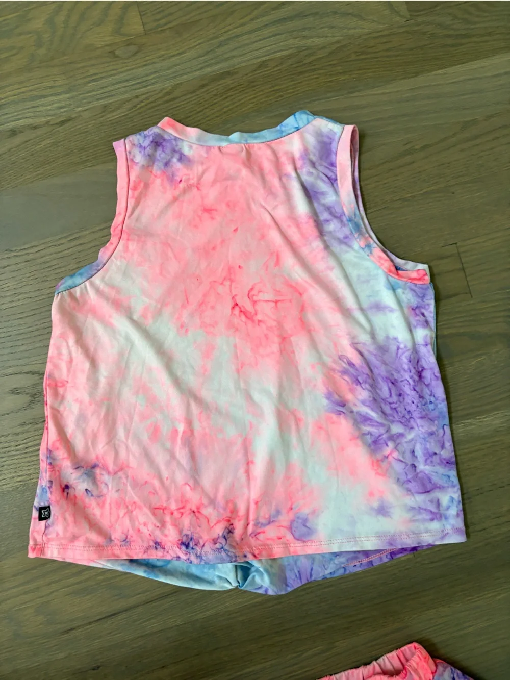 Super Fun Tie-Dye Sleeveless Top & Skirt Set - Pink, Blue & Purple